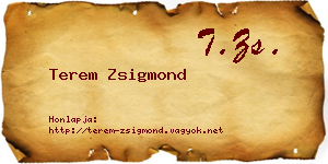 Terem Zsigmond névjegykártya