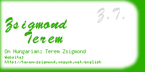 zsigmond terem business card